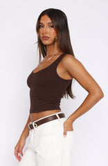 Mad About Love Tank Top Chocolate