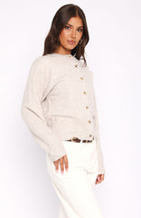Helping Hand Knit Cardigan Oat