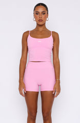 Keep Up High Waisted Shorts 4" Baby Pink