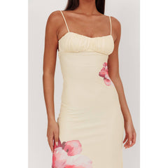 Paradise Glow Mesh Midi Dress