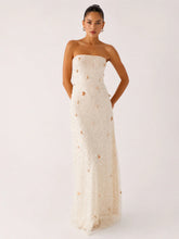 Orelli Shell Sequin Knit Maxi Dress - Ivory