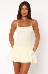 Nothing Is Over Mini Dress Lemon