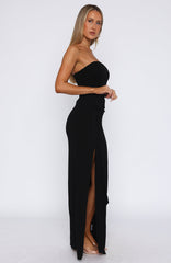 Deep In My Heart Strapless Maxi Dress Black