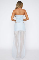 On Stage Maxi Skirt Sky
