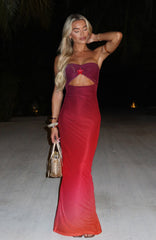 On Another Level Strapless Maxi Dress Sunset Mirage