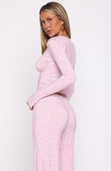Dreamy Button Up Long Sleeve Pyjama Top Sugar Blossom