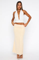 Among The Flowers Maxi Skirt Lemon