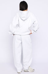 Know What You Want Barrel Leg Sweatpants Grey Marle