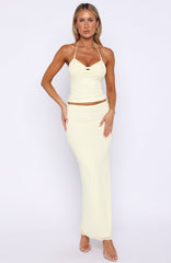 Lemon Squeeze Maxi Skirt Lemon