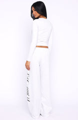 Luxurious Girl Track Pants Grey Marle
