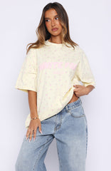Offstage Printed Oversized Tee Lemon Ditsy