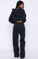 Starting Fresh Wide Leg Sweatpants Navy