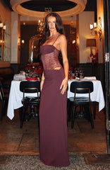 Burgundy Elegance Maxi Dress