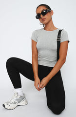 Too Blessed Tee Grey Marle