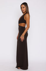 Haven't Met You Maxi Dress Chocolate