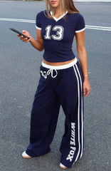 Trying Too Hard Track Pants Dark Navy