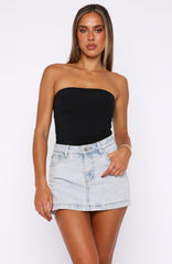 All Your Problems Denim Skort Glacier Blue