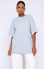 At Second Glance Oversized Tee Light Blue