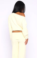 Can't Find The Words Knit Sweater Lemon