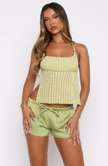 Spot The Difference Backless Top Matcha