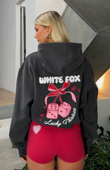 Lucky Thirteen Cheyenne Oversized Hoodie Charcoal