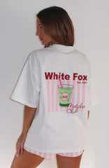 Matcha Club Pyjama Oversized Tee White