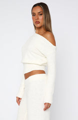 Please Be Mine Knit Sweater Off White