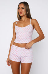 Snuggle Season Pyjama Top Purple Floral